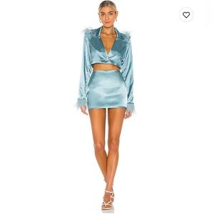 GUIZIO Classic Mini Skirt & Cropped Blazer ENTIRE SET